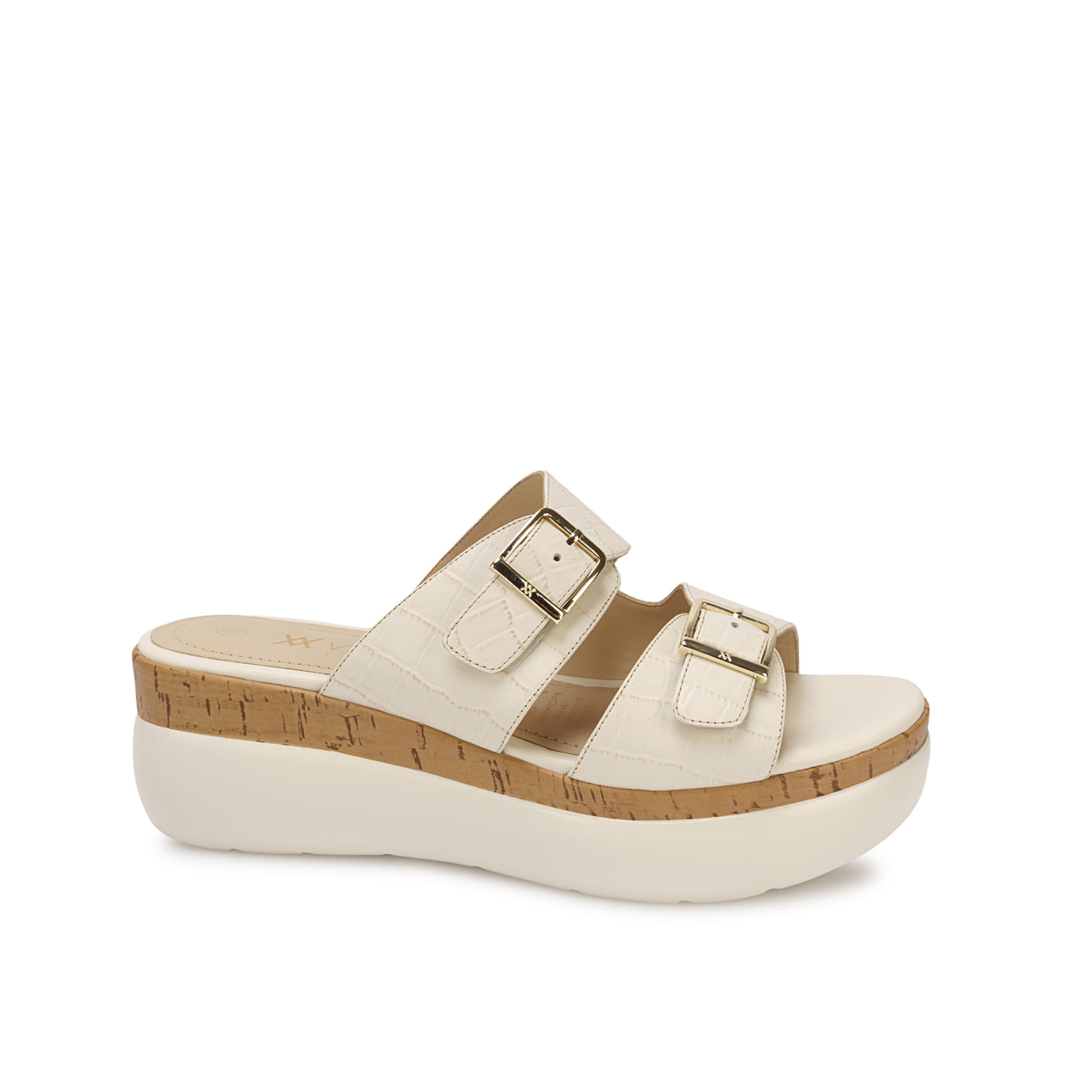 Sandalia Slide Casual DAYA-2601 Hueso Viale Cuero - Imagen 9