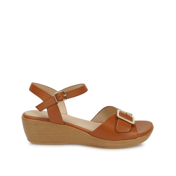 Sandalia D'orsay Casual DAYA-2608 Natural Viale Cuero