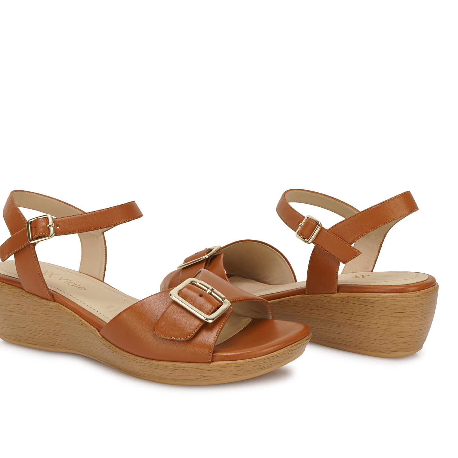 Sandalia D'orsay Casual DAYA-2608 Natural Viale Cuero - Imagen 2