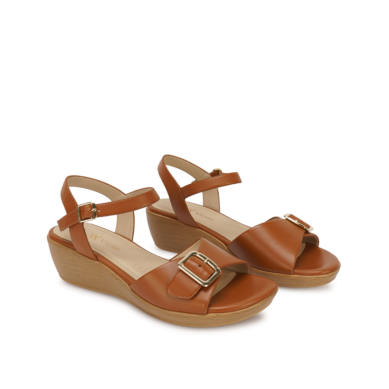 Sandalia D'orsay Casual DAYA-2608 Natural Viale Cuero - Imagen 8