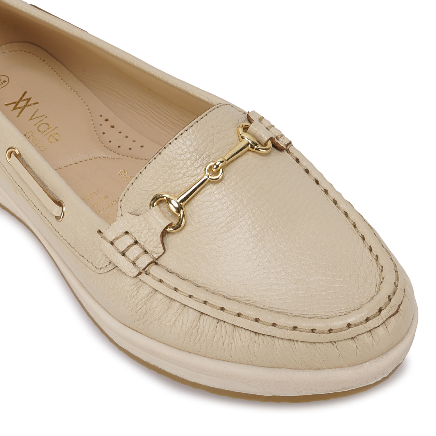 Zapato Mocasín Casual DK-2604 Vainilla Viale Cuero - Imagen 3
