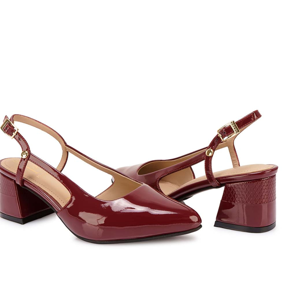 Zapato Stiletto Casual DON-2503 Vino Piazza - Imagen 3