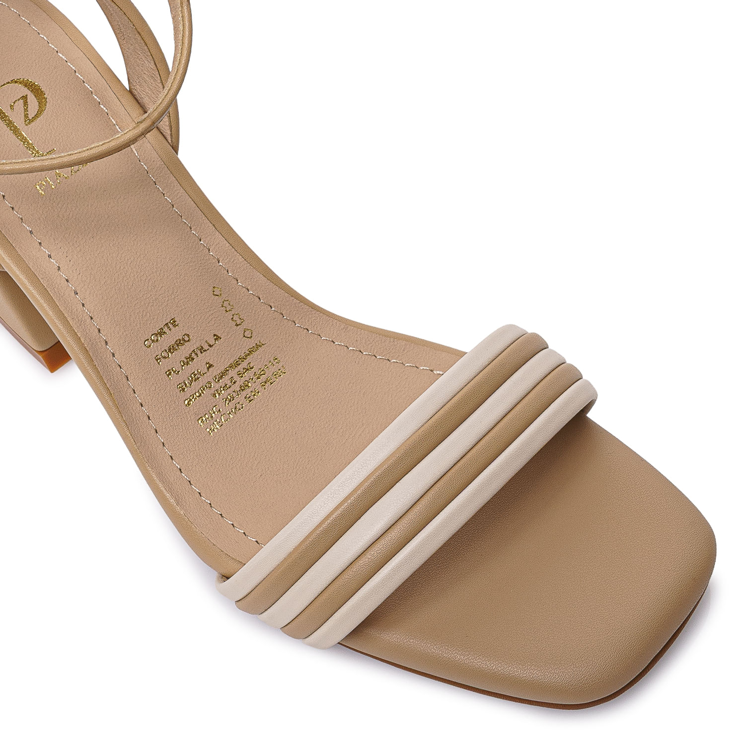 Sandalia D'Orsay Casual DON-2605 Beige/Hueso Piazza - Imagen 3