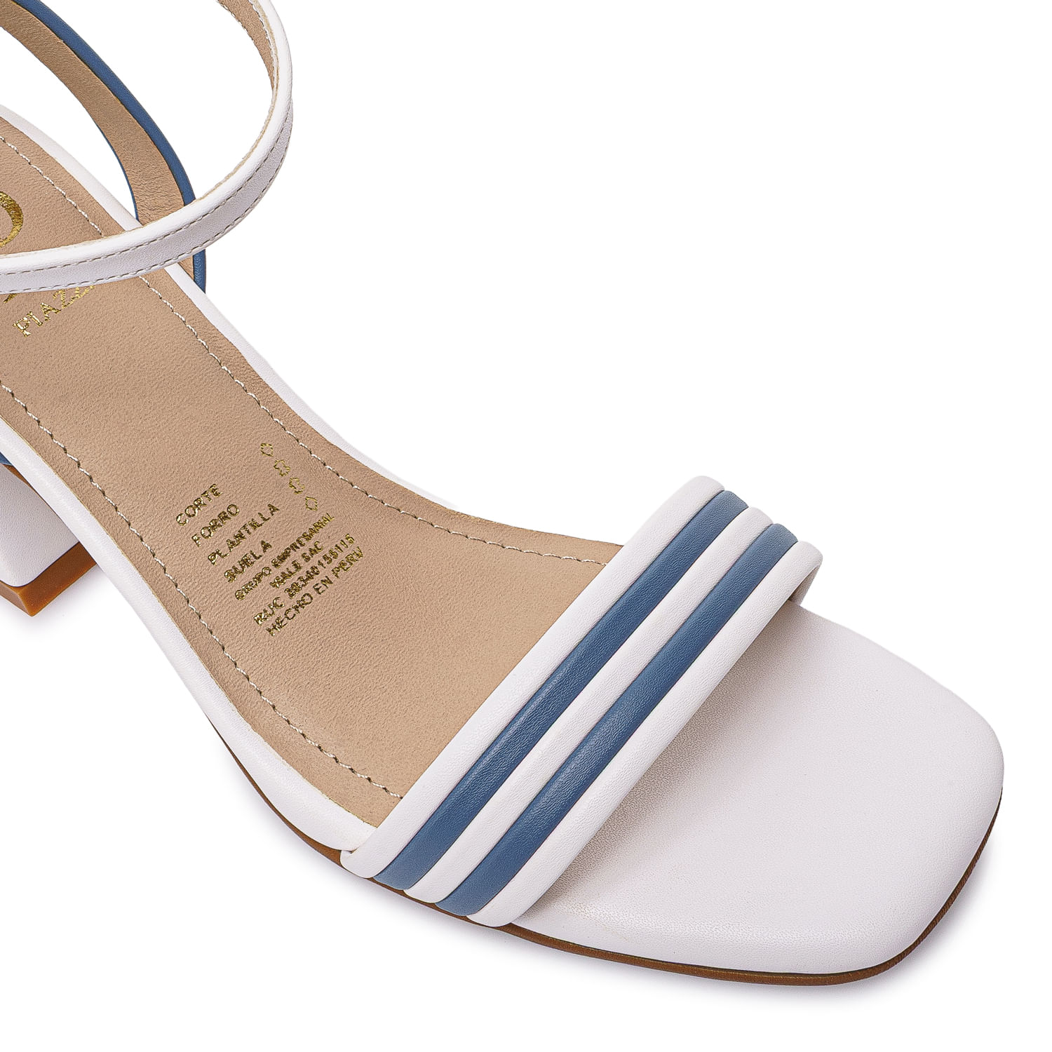 Sandalia D'Orsay Casual DON-2605 Blanco/Acero Piazza - Imagen 11