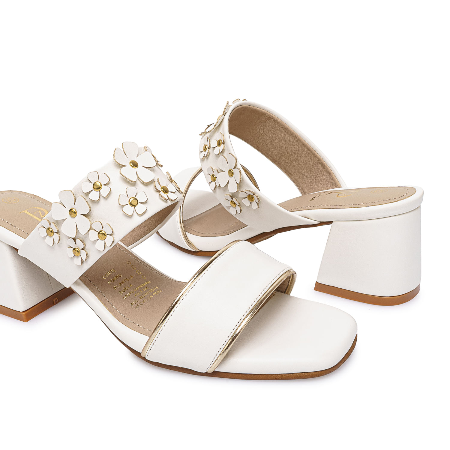 Sandalia D'orsay Casual DON-2615 Blanco Piazza - Imagen 6