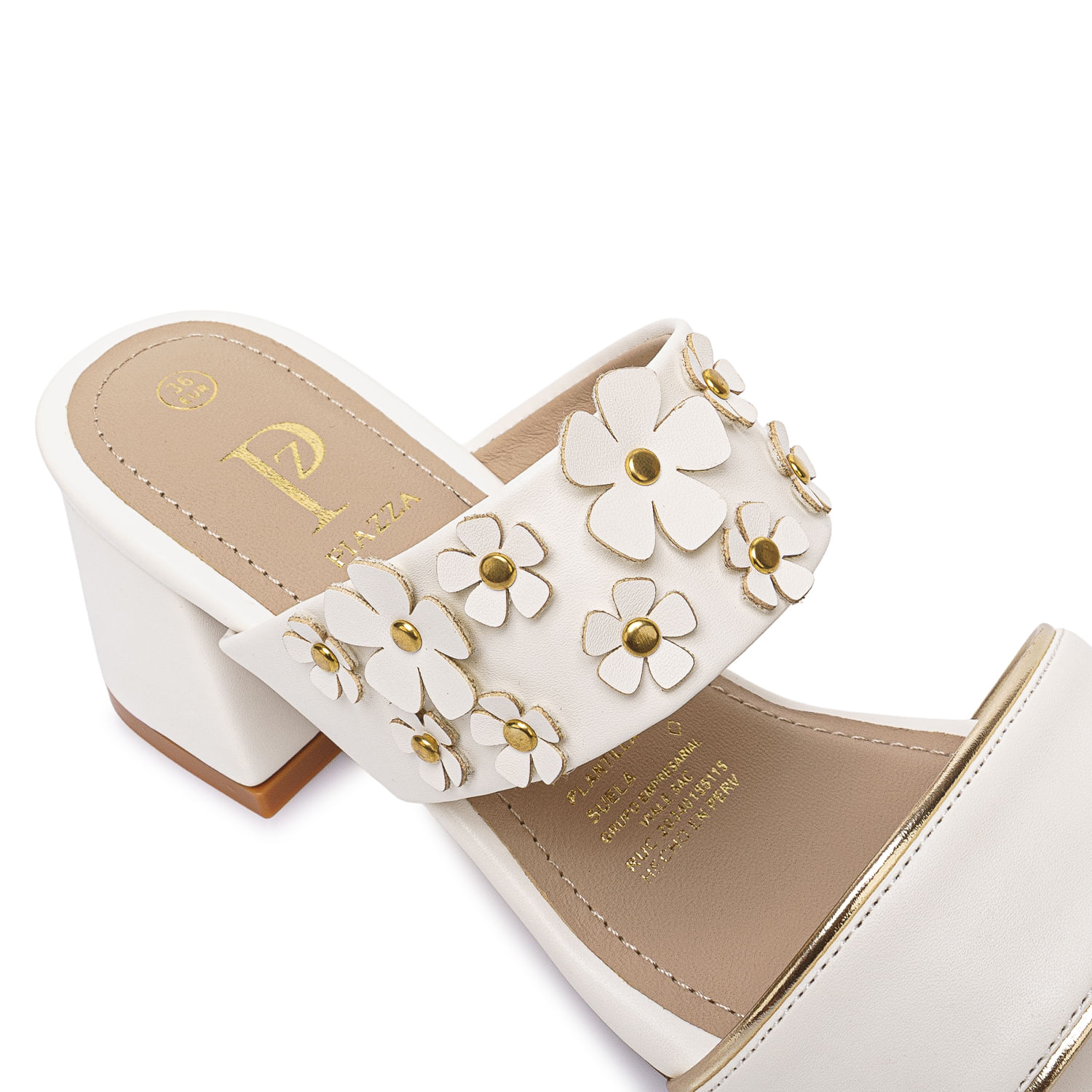 Sandalia D'orsay Casual DON-2615 Blanco Piazza - Imagen 3