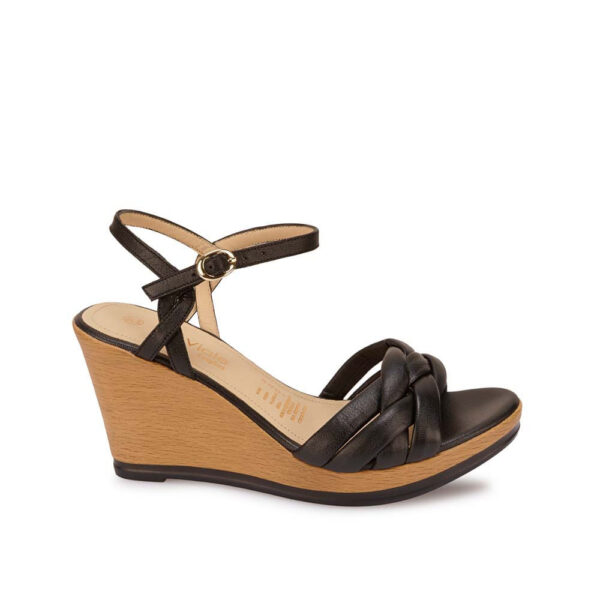 Sandalia D'orsay Casual ECO-2603 Negro Viale Cuero