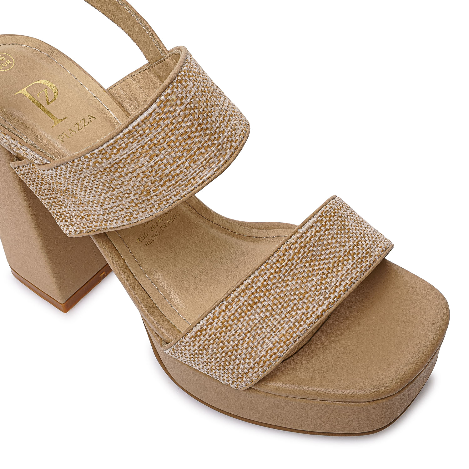 Sandalia D'orsay Casual KATHE-2609 Beige Piazza - Imagen 3