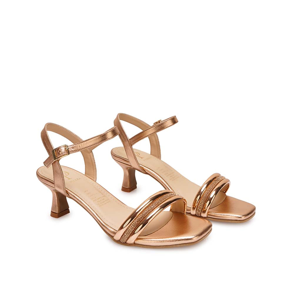 Sandalia D'orsay Casual KATHE-2617 Oro Rosa Piazza - Imagen 4