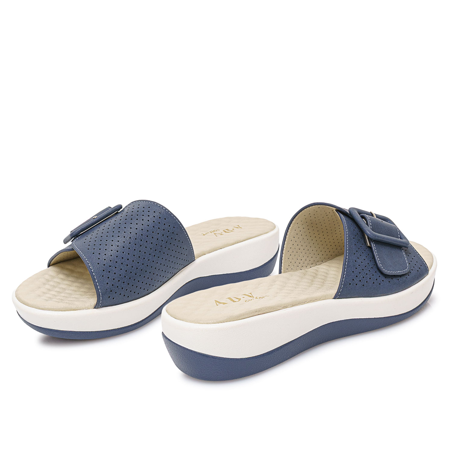 Sandalia Slide Casual LAU-2605 Azul Denim ADV - Imagen 2