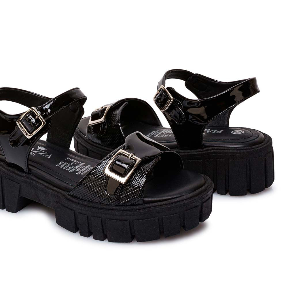 Sandalia D'Orsay Casual LIA-2602 Negro Piazza Kids - Imagen 2
