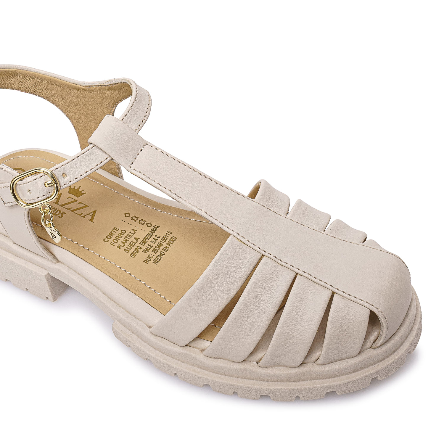 Sandalia Franciscana Casual LIA-2605 Hueso Piazza Kids - Imagen 7