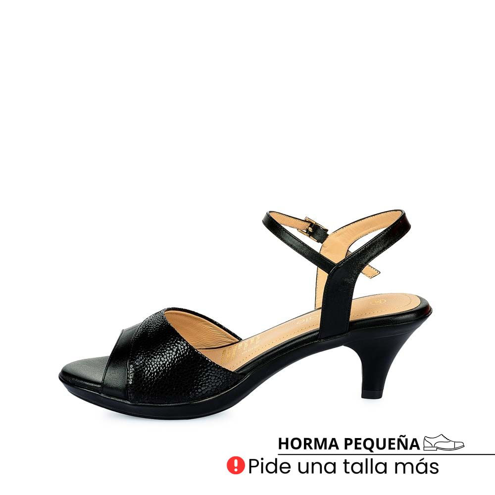 Sandalia D'orsay Casual LINDA-2501 Negro Viale Cuero - Imagen 10