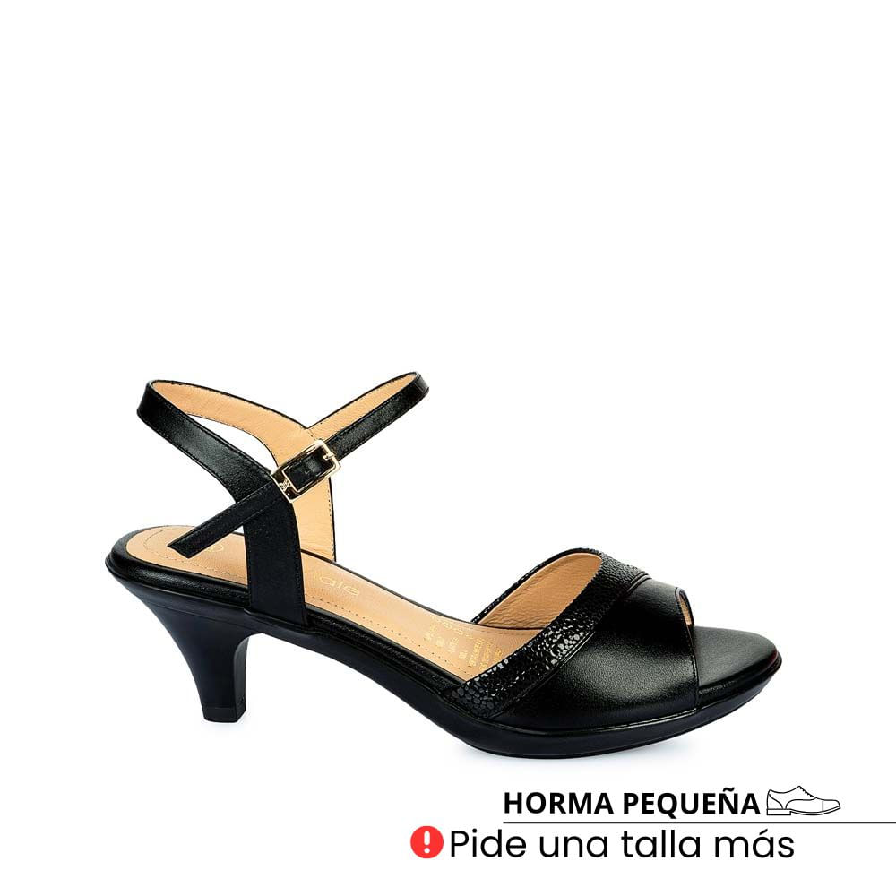 Sandalia D'orsay Casual LINDA-2501 Negro Viale Cuero - Imagen 9