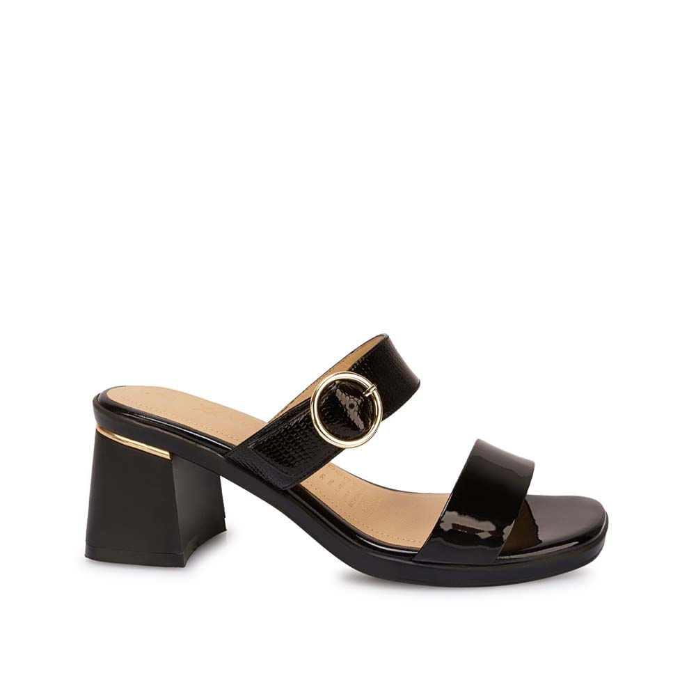 Sandalia Strap Casual LINDA-2607 Negro Viale Cuero - Imagen 5