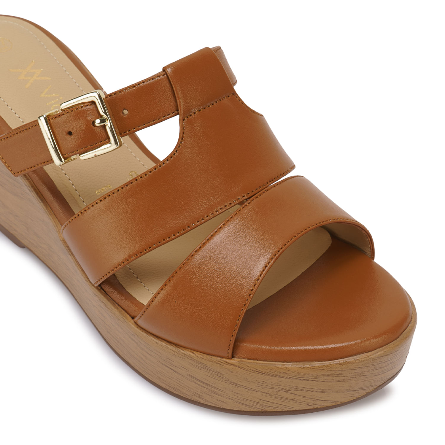 Sandalia Slide Casual LINDA-2613 Cuoio Viale Cuero - Imagen 11