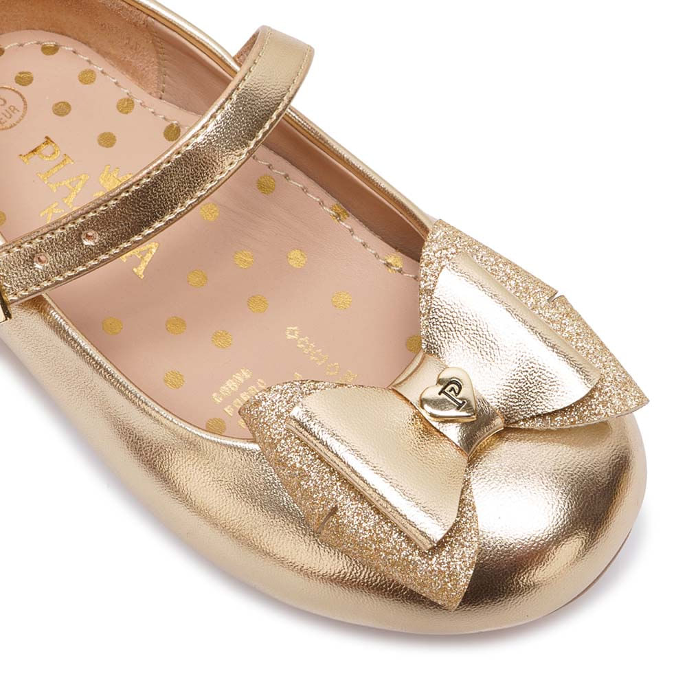 Zapato Ballerina Casual MADIS-2615 Dorado Piazza Kids - Imagen 2