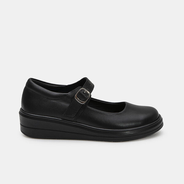Zapato Escolar Casual MANA-2607 Negro Rabbit Cuero