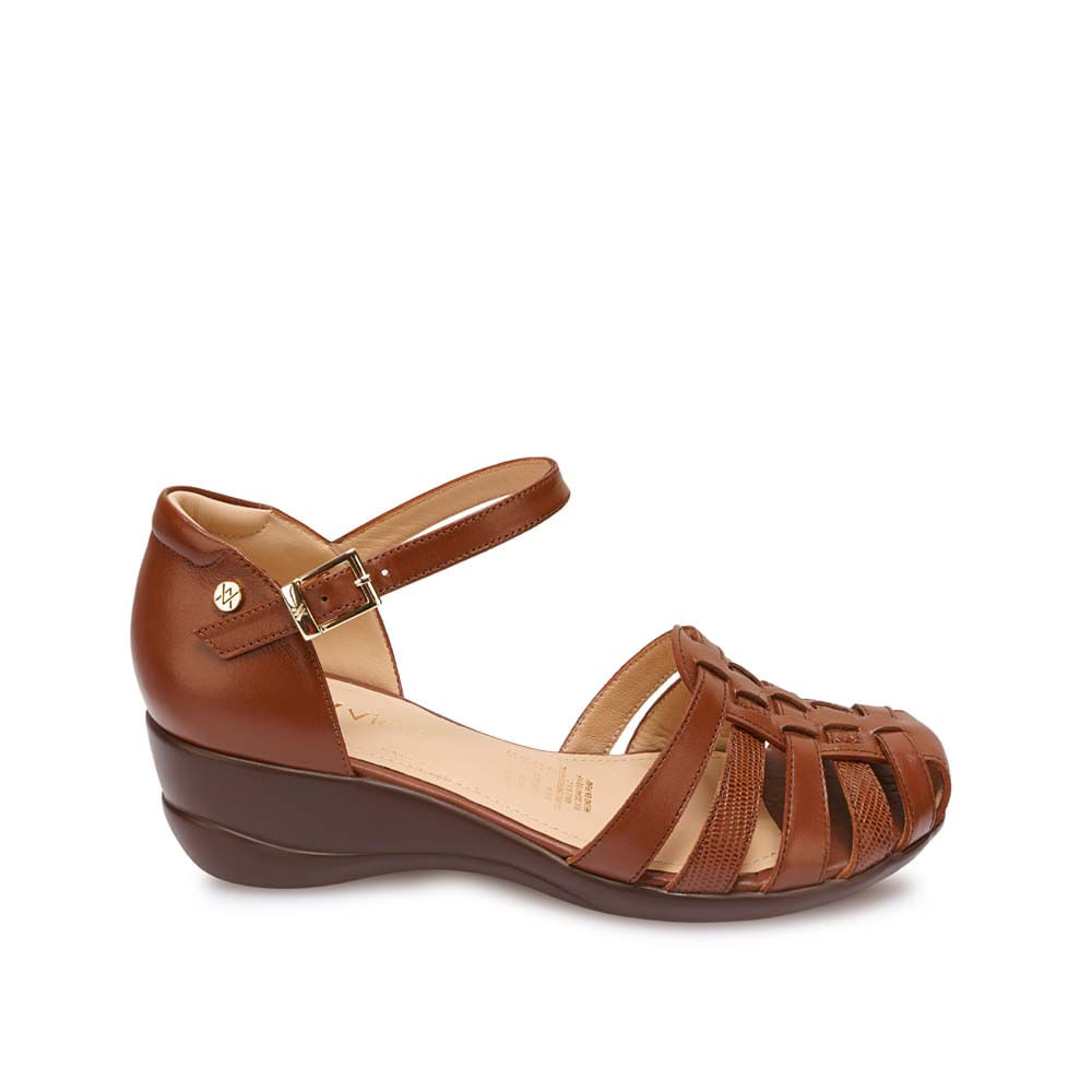 Sandalia Canasta Casual MARI-2601 Habano Viale Cuero