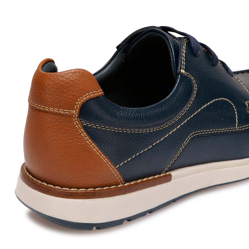 Zapato Top Sider Casual MATEO-2603 Azul Viale Homme Cuero - Imagen 7