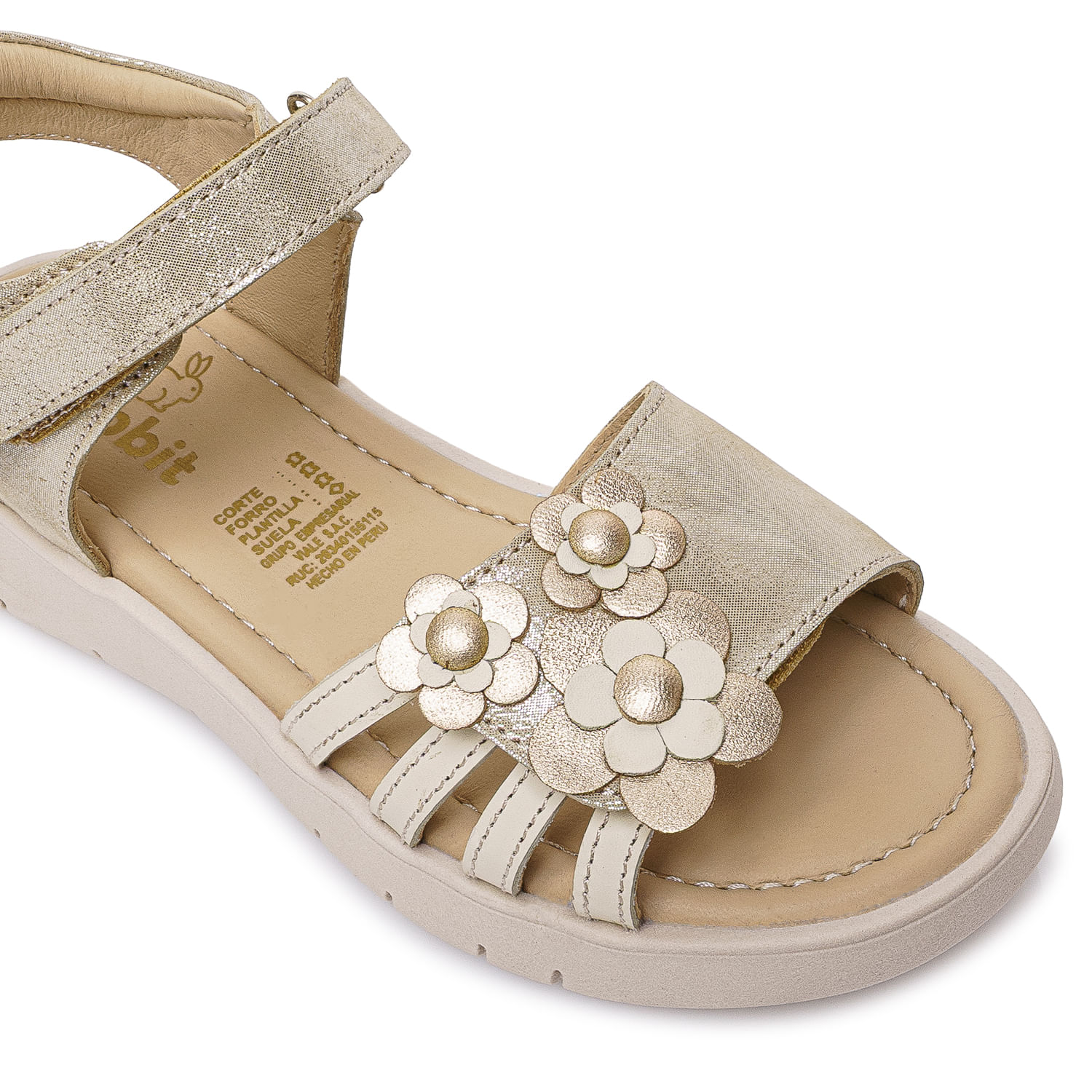 Sandalia D'orsay Casual MIA-2608 Dor/Hues Rabbit Cuero - Imagen 7