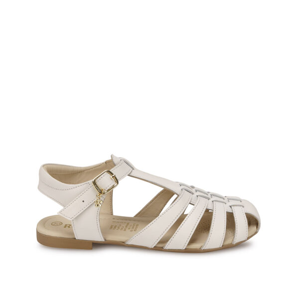 Sandalia D'orsay Casual MIA-2610 Blanco Rabbit Cuero