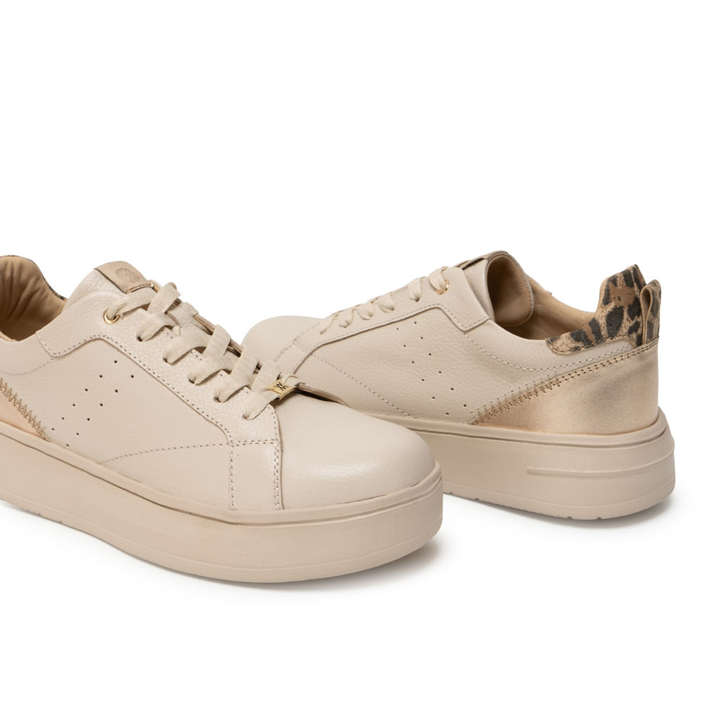 Zapatilla Casual REC-2515 Vainilla Viale Cuero - Imagen 3