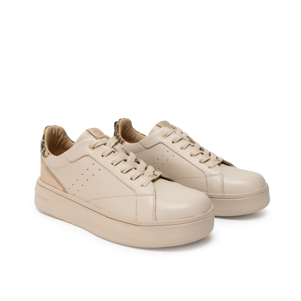 Zapatilla Casual REC-2515 Vainilla Viale Cuero - Imagen 4