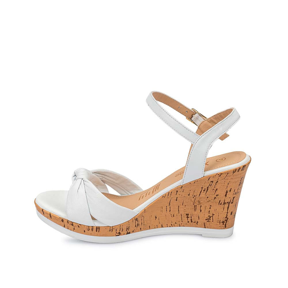 Sandalia D'orsay Casual ECO-2503 Blanco Viale Cuero - Imagen 2