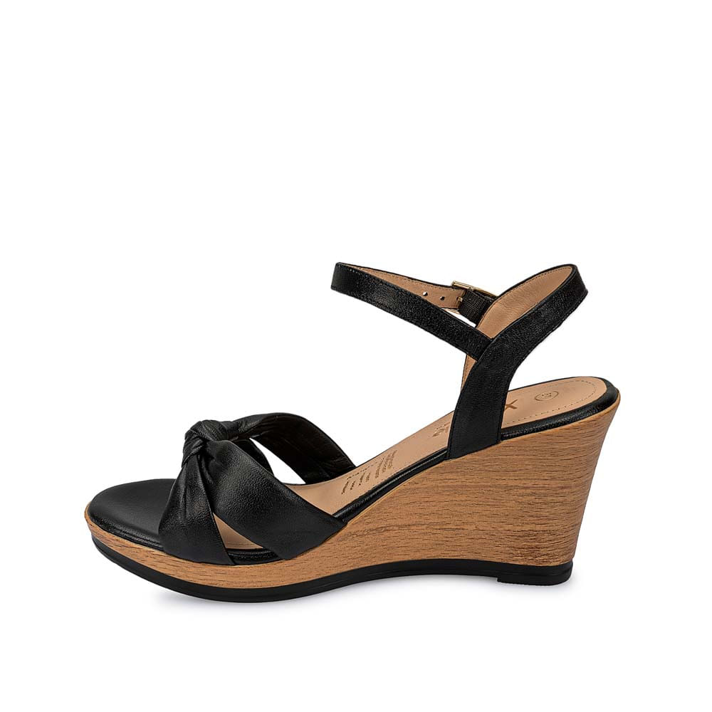 Sandalia D'orsay Casual ECO-2503 Negro Viale Cuero - Imagen 2