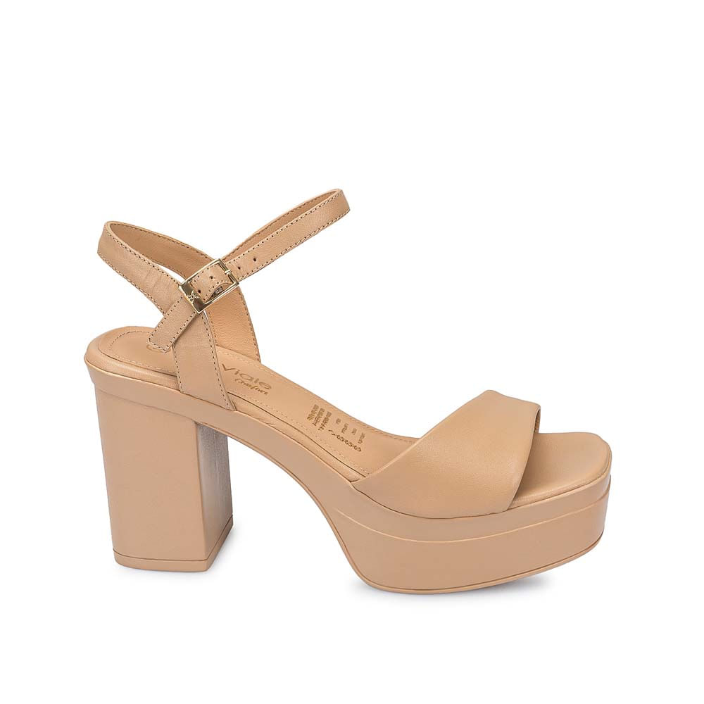 Sandalia D'orsay Casual ECO-2501 Beige Viale Cuero
