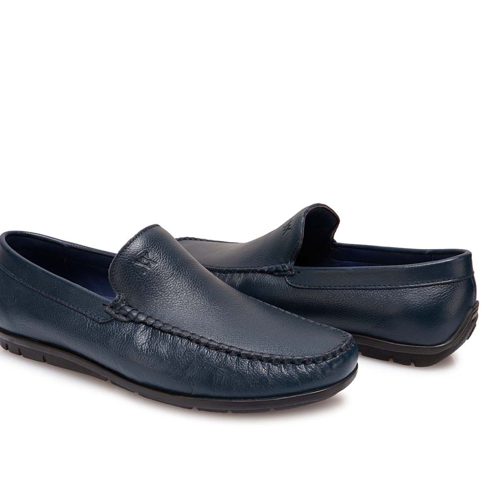 Zapato Mocasín Casual SERGIO-2609 Azul Viale Homme Cuero - Imagen 7
