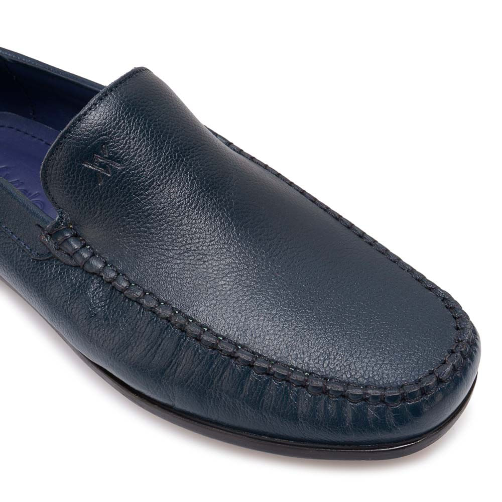 Zapato Mocasín Casual SERGIO-2609 Azul Viale Homme Cuero - Imagen 2
