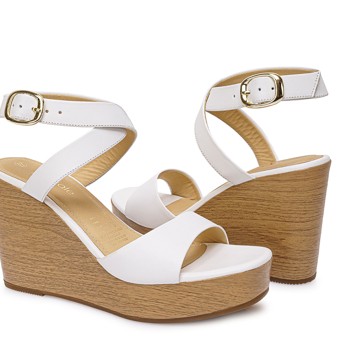 Sandalia D'orsay Casual SOFI-2605 Blanco Viale Cuero - Imagen 3
