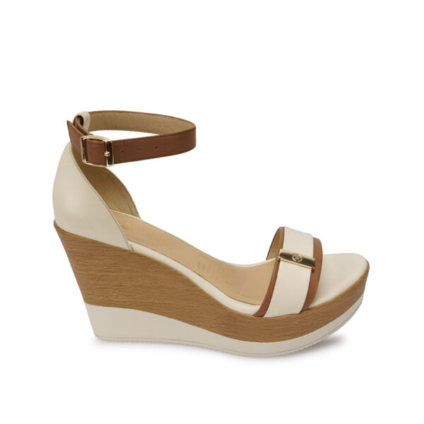 Sandalia D'orsay Casual SOFI-2609 Hueso Viale Cuero