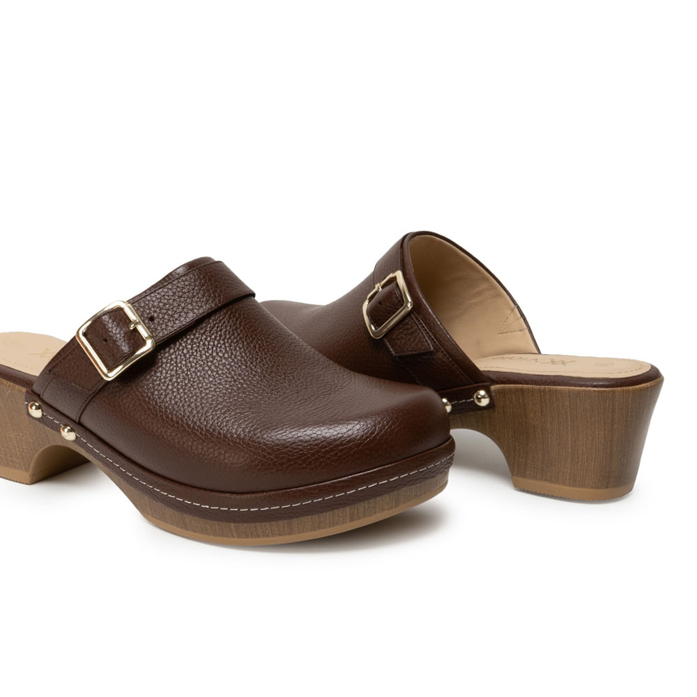 Zapato Sueco Casual SOFI-2631 Brandy Viale Cuero - Imagen 3