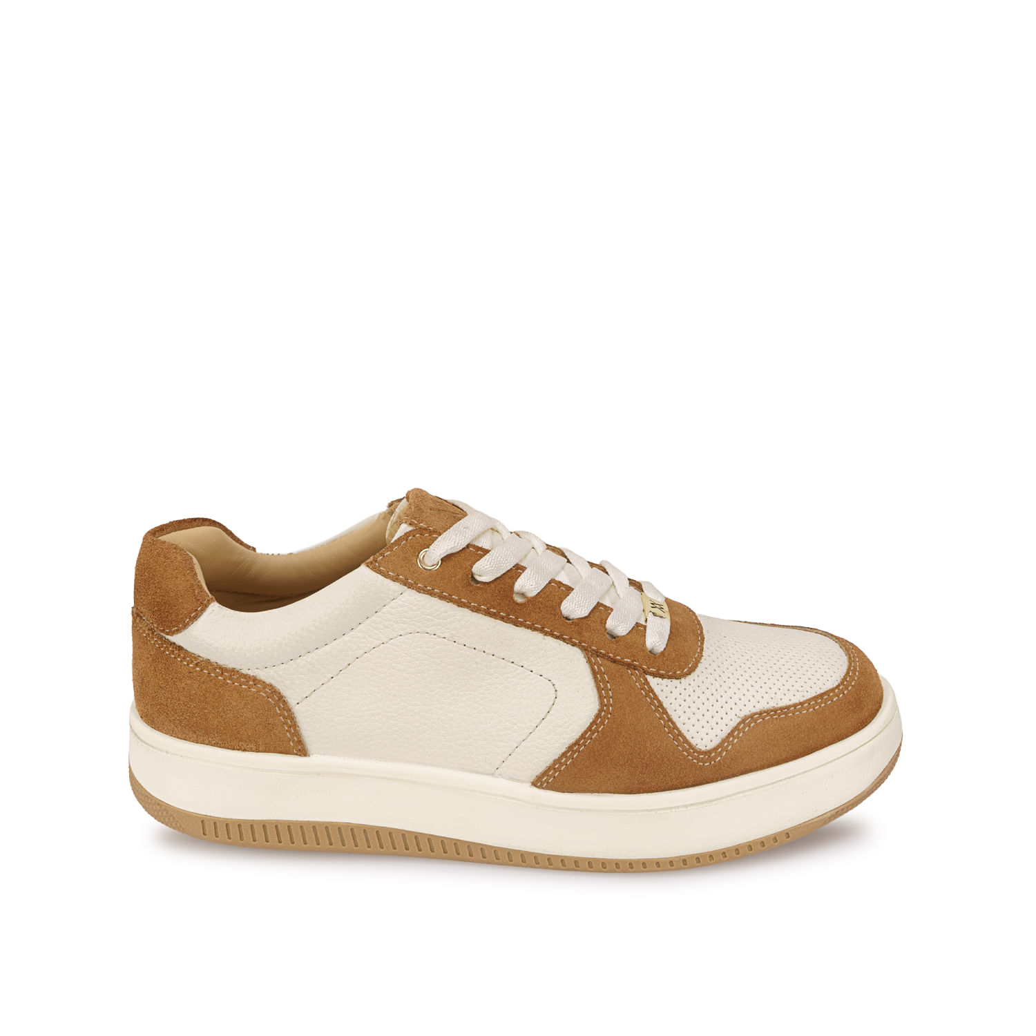 Zapatilla Casual TERI-2650 Blanco/Beige Viale Cuero - Imagen 9