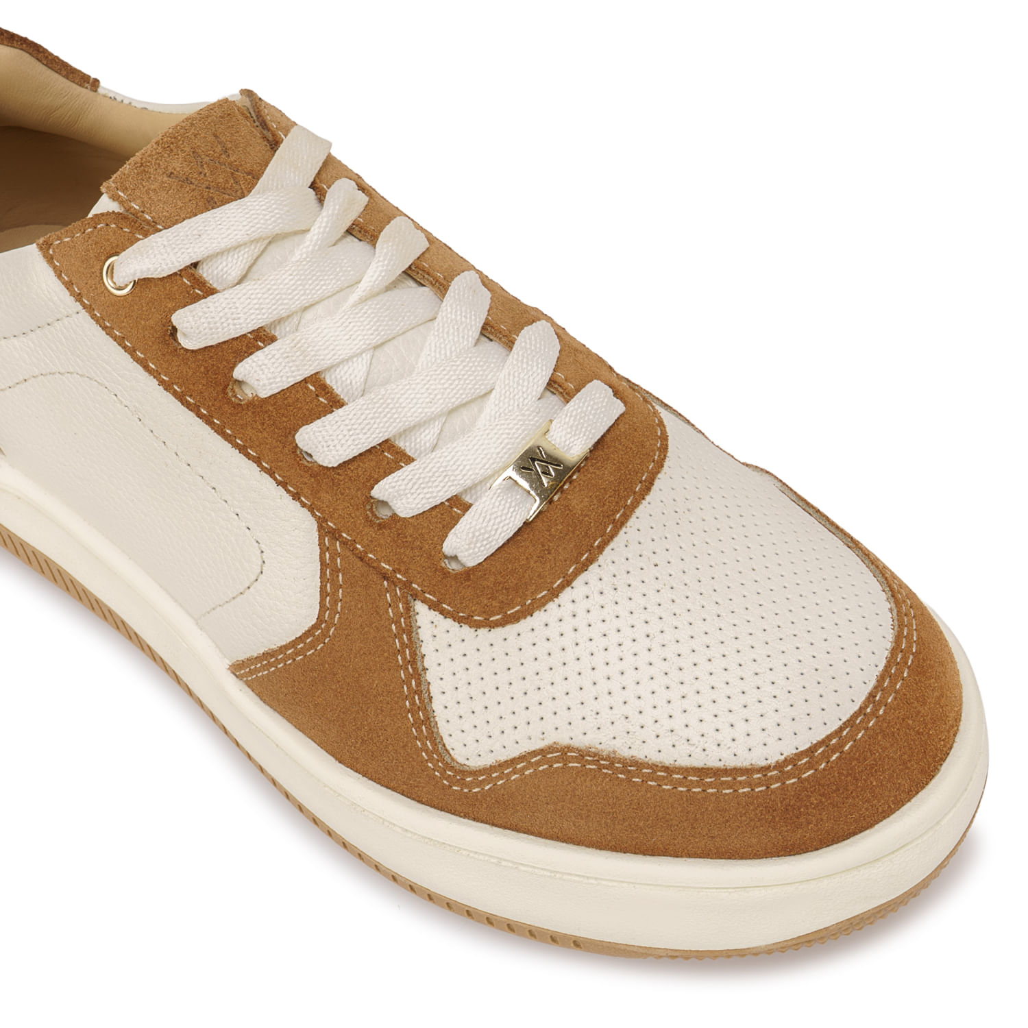 Zapatilla Casual TERI-2650 Blanco/Beige Viale Cuero - Imagen 11