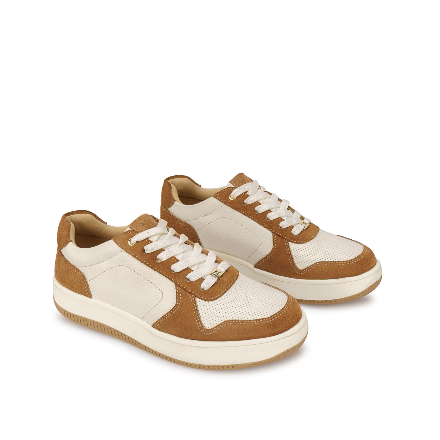 Zapatilla Casual TERI-2650 Blanco/Beige Viale Cuero - Imagen 4