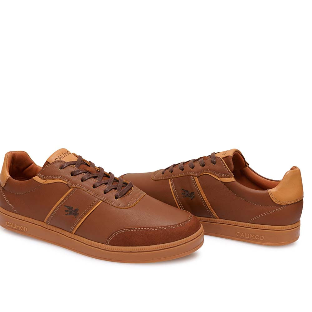 Zapatilla Casual UIS-001 Tan Calimod Cuero - Imagen 3