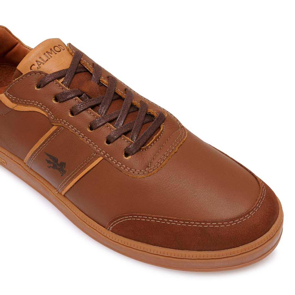 Zapatilla Casual UIS-001 Tan Calimod Cuero - Imagen 2