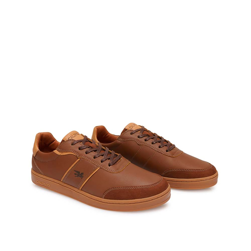 Zapatilla Casual UIS-001 Tan Calimod Cuero - Imagen 4