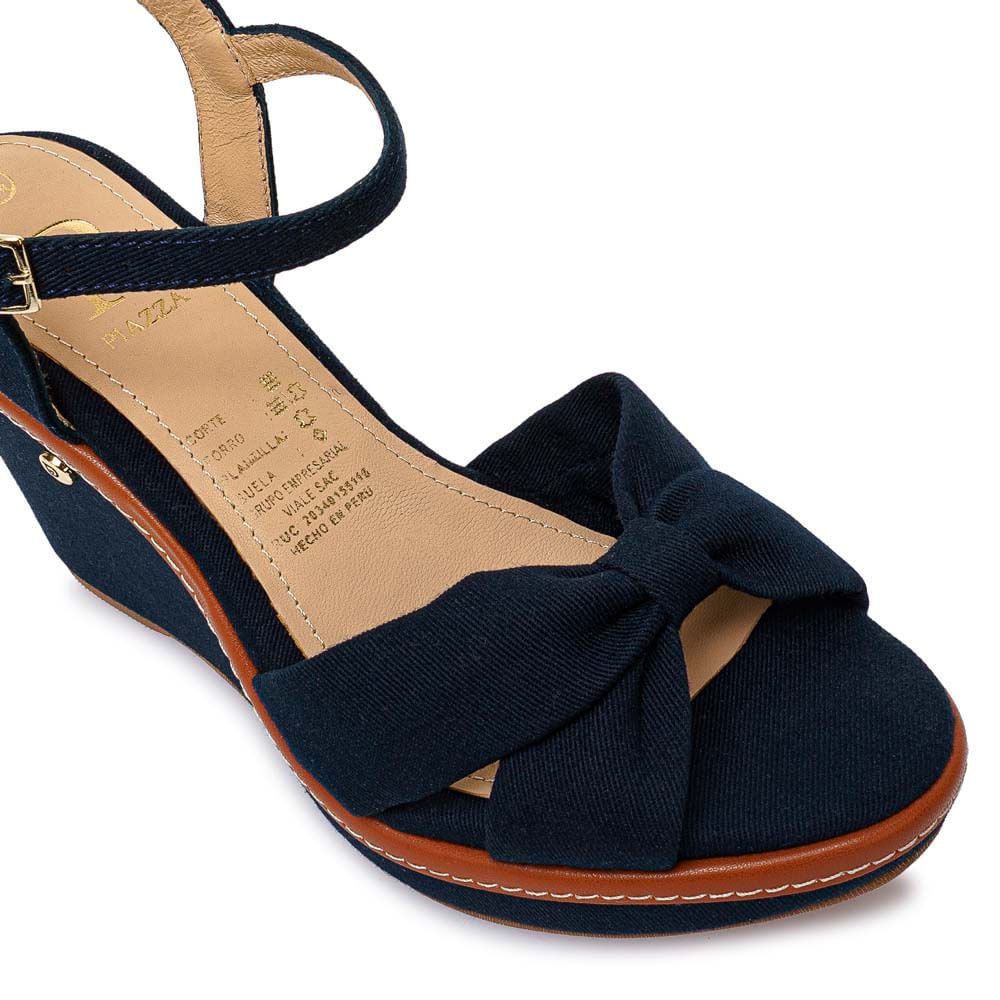 Sandalia D'Orsay Casual WAL-2612 Azul Piazza - Imagen 3