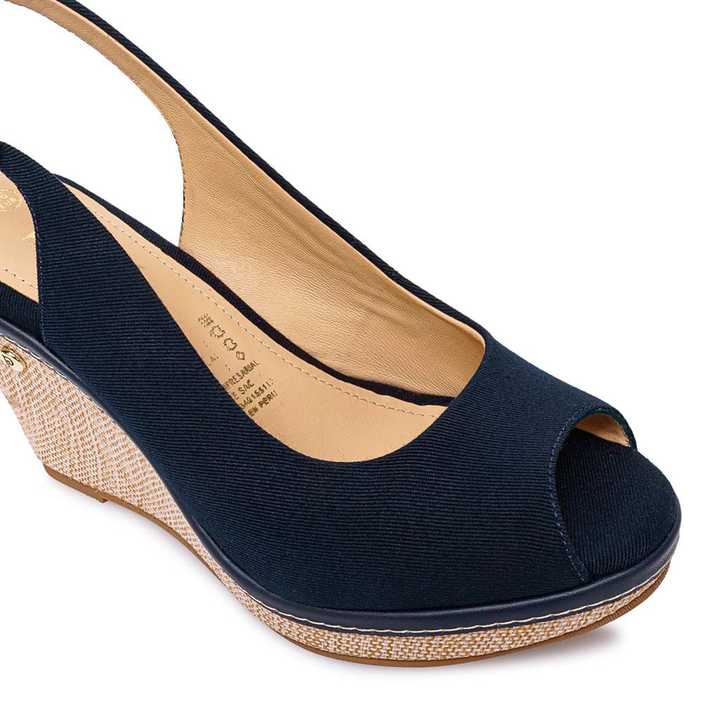 Sandalia Peep Toe Casual WAL-2614 Azul Piazza - Imagen 7