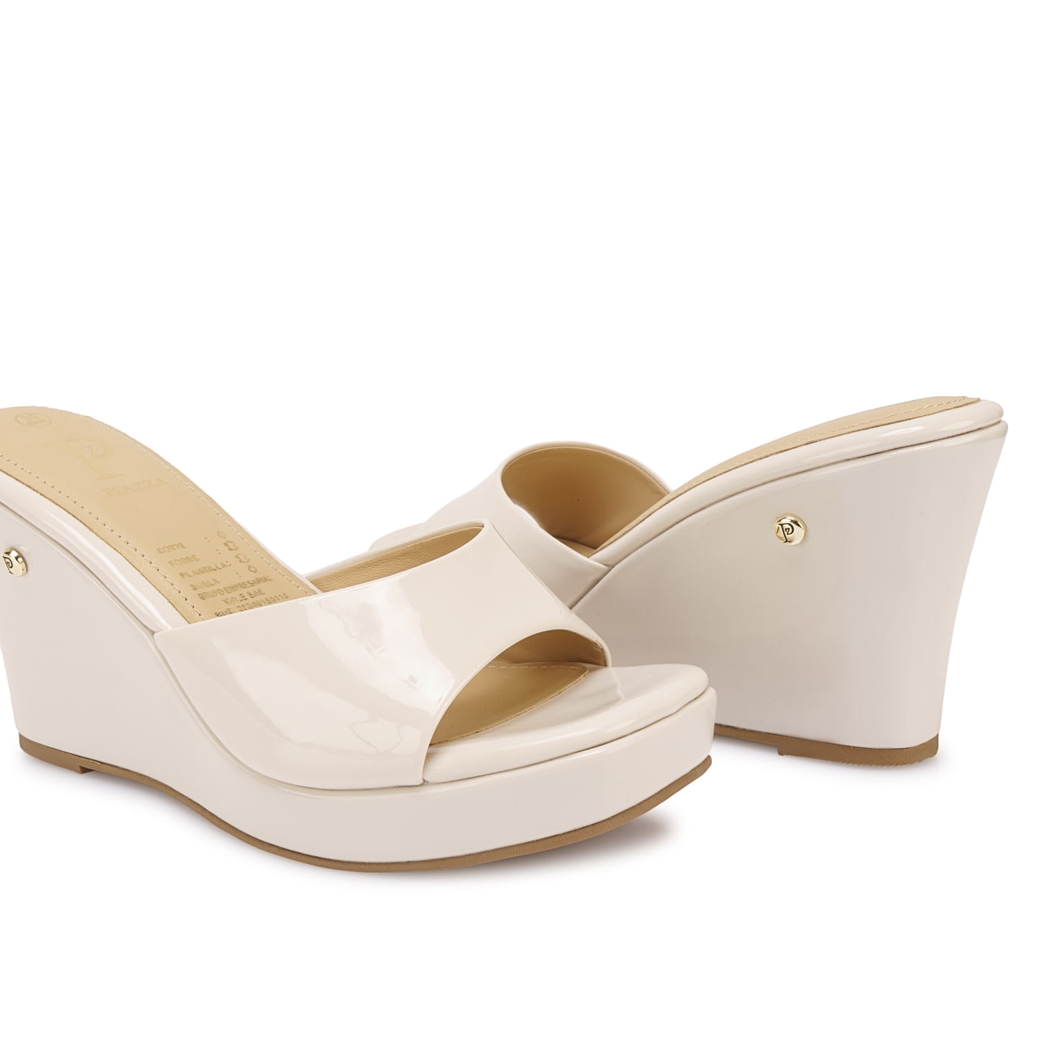 Sandalia Slide Casual WAL-2631 Hueso Piazza - Imagen 2