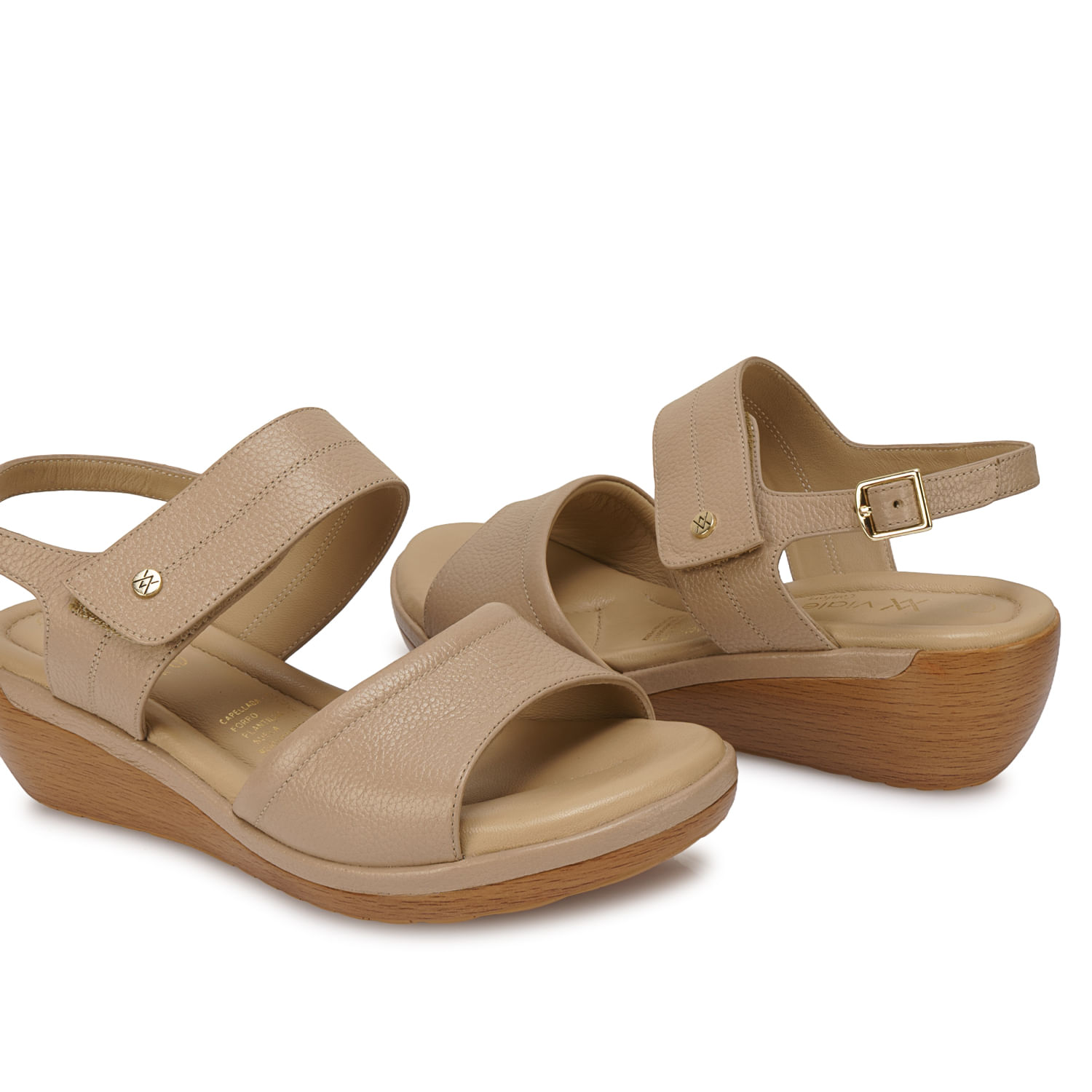 Sandalia D'orsay Casual WIL-2602 Avena Viale Cuero - Imagen 2