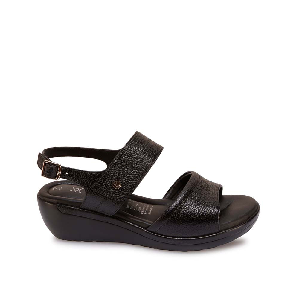 Sandalia D'orsay Casual WIL-2602 Negro Viale Cuero