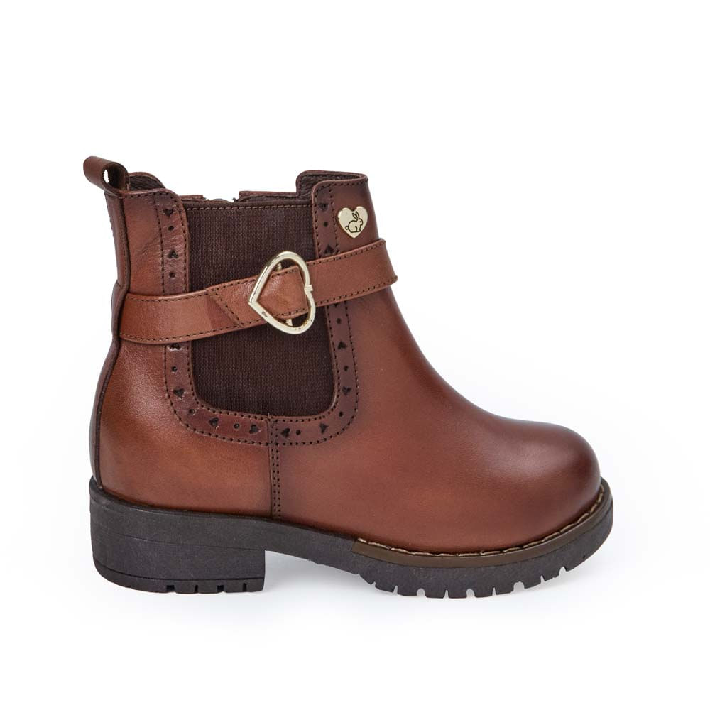 Botín Casual YADIRA-2522 Tabaco Rabbit Cuero