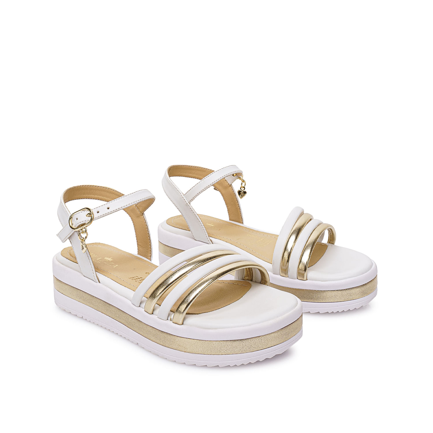 Sandalia D'orsay Casual YADIRA-2603 Hueso/Dorado Piazza Kids - Imagen 4