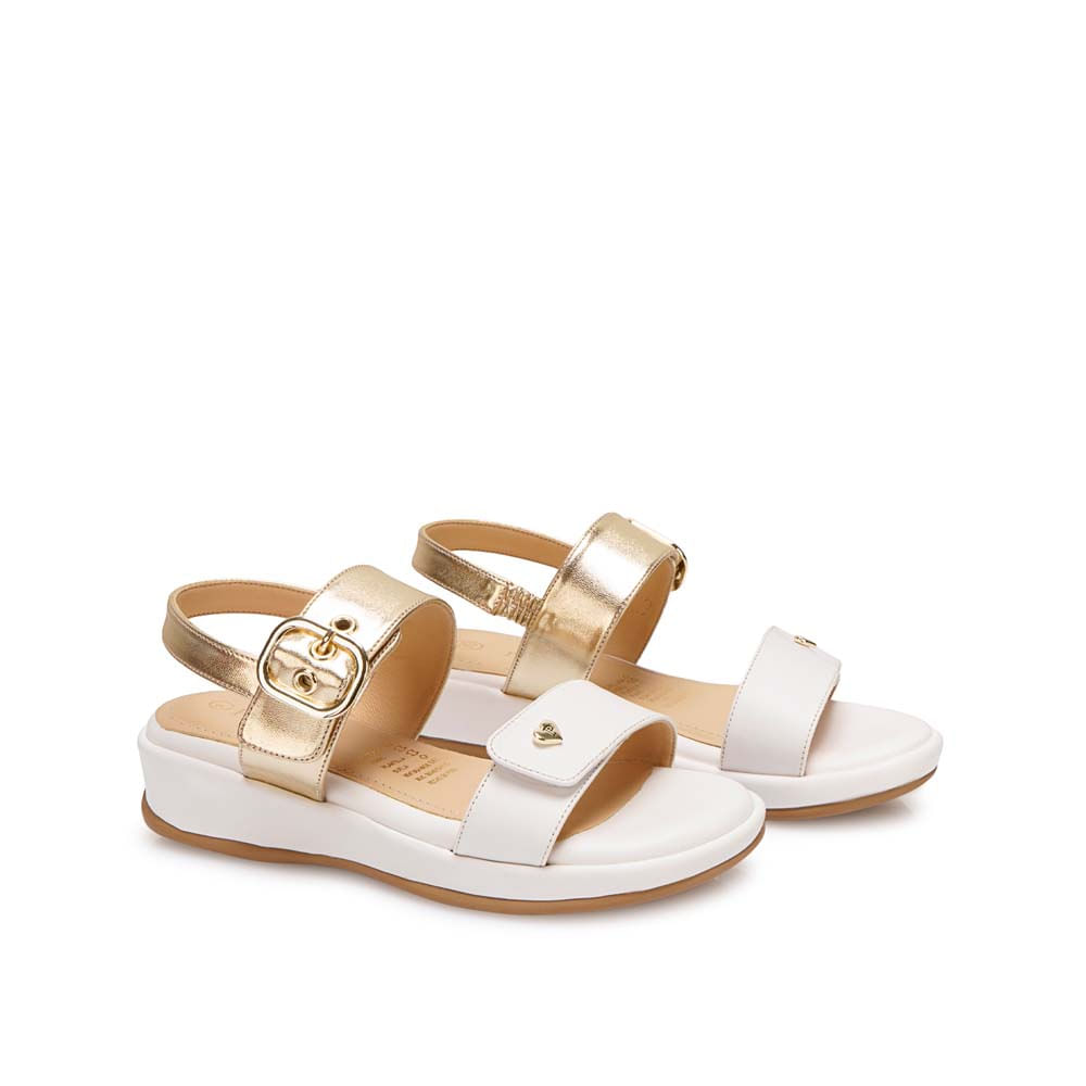 Sandalia D'orsay Casual YADIRA-2607 Hueso/Dorado Piazza Kids - Imagen 4
